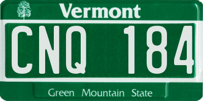 VT license plate CNQ184