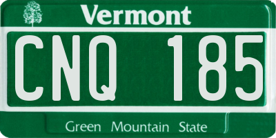 VT license plate CNQ185