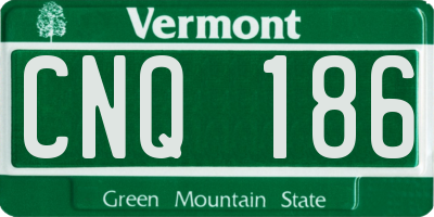 VT license plate CNQ186
