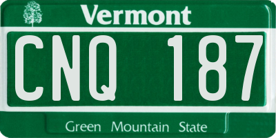 VT license plate CNQ187