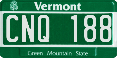 VT license plate CNQ188
