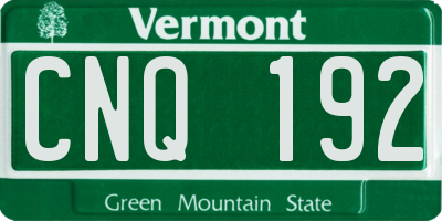 VT license plate CNQ192