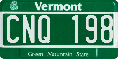 VT license plate CNQ198