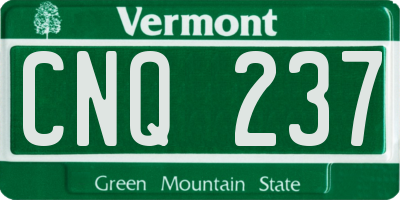 VT license plate CNQ237