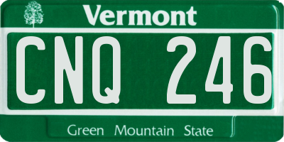 VT license plate CNQ246
