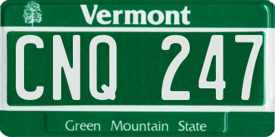 VT license plate CNQ247