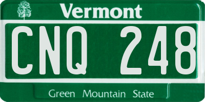 VT license plate CNQ248