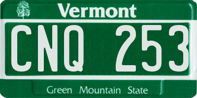VT license plate CNQ253