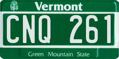 VT license plate CNQ261