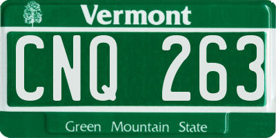 VT license plate CNQ263