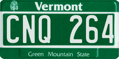 VT license plate CNQ264