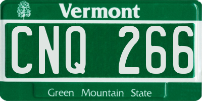 VT license plate CNQ266