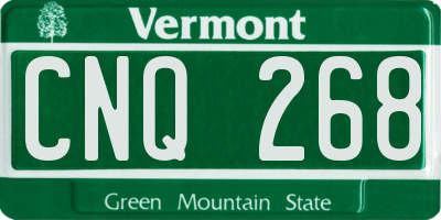 VT license plate CNQ268