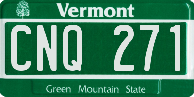VT license plate CNQ271