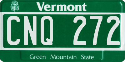 VT license plate CNQ272