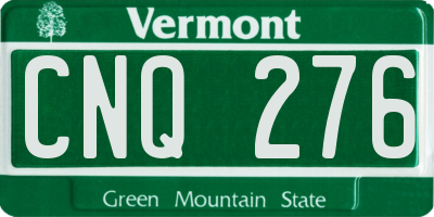 VT license plate CNQ276