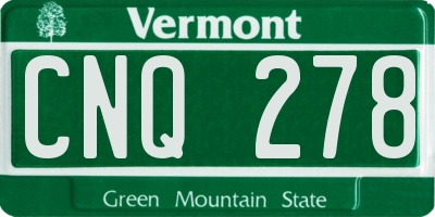 VT license plate CNQ278