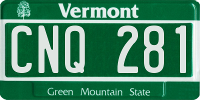 VT license plate CNQ281
