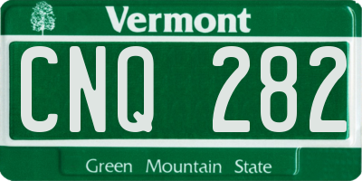 VT license plate CNQ282