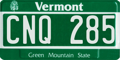 VT license plate CNQ285