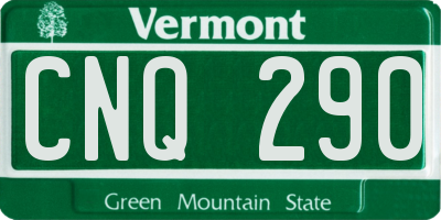 VT license plate CNQ290
