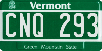 VT license plate CNQ293
