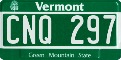 VT license plate CNQ297