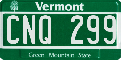 VT license plate CNQ299