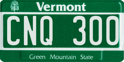 VT license plate CNQ300
