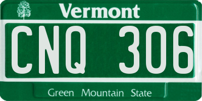 VT license plate CNQ306