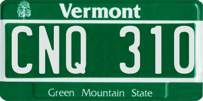 VT license plate CNQ310