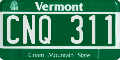 VT license plate CNQ311