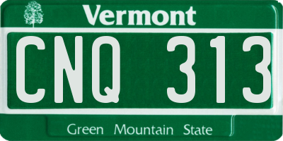 VT license plate CNQ313