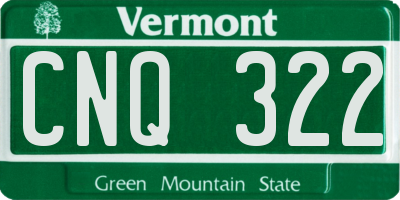 VT license plate CNQ322