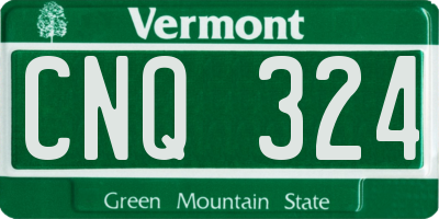 VT license plate CNQ324