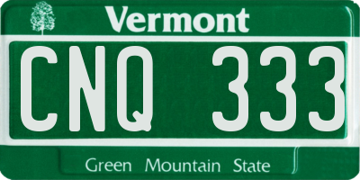 VT license plate CNQ333