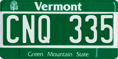 VT license plate CNQ335