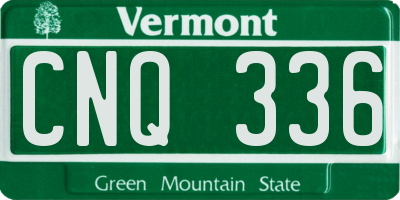 VT license plate CNQ336