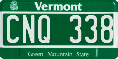VT license plate CNQ338
