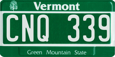 VT license plate CNQ339