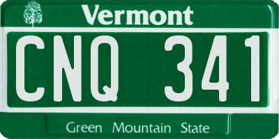 VT license plate CNQ341