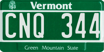 VT license plate CNQ344