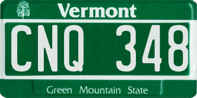 VT license plate CNQ348