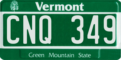 VT license plate CNQ349