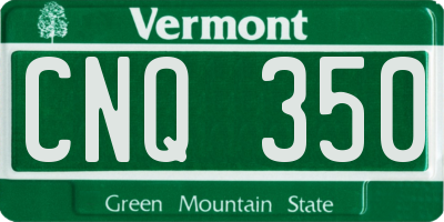 VT license plate CNQ350