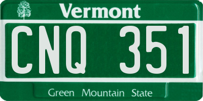 VT license plate CNQ351