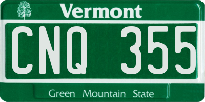 VT license plate CNQ355
