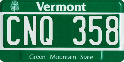 VT license plate CNQ358