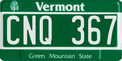 VT license plate CNQ367
