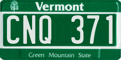 VT license plate CNQ371